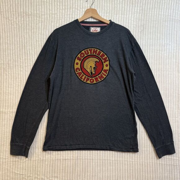Red Jacket for USC Trojans Long Sleeve T-Shirt‎ Gray Sz L Please Read - Picture 16 of 16